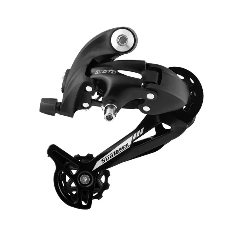 Cambio SunRace 2/3x7/8V gabbia lunga max 34 denti nero