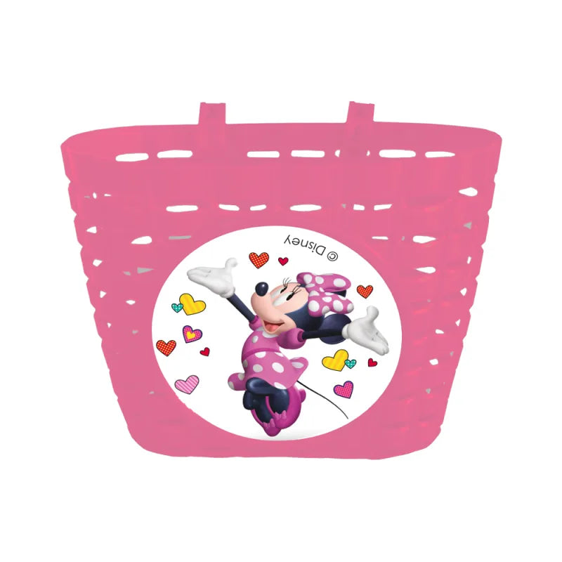 Cestino Bici Junior 18x12x15cm in plastica diverse fantasie installazione anteriore
