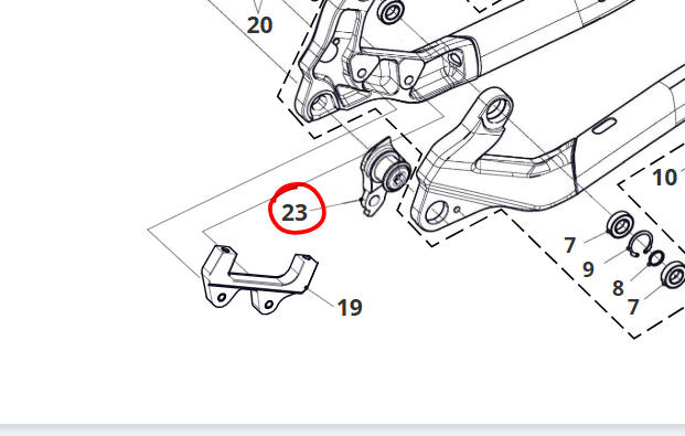 Forcellino supporto cambio tipo UDH (anche per Fantic)