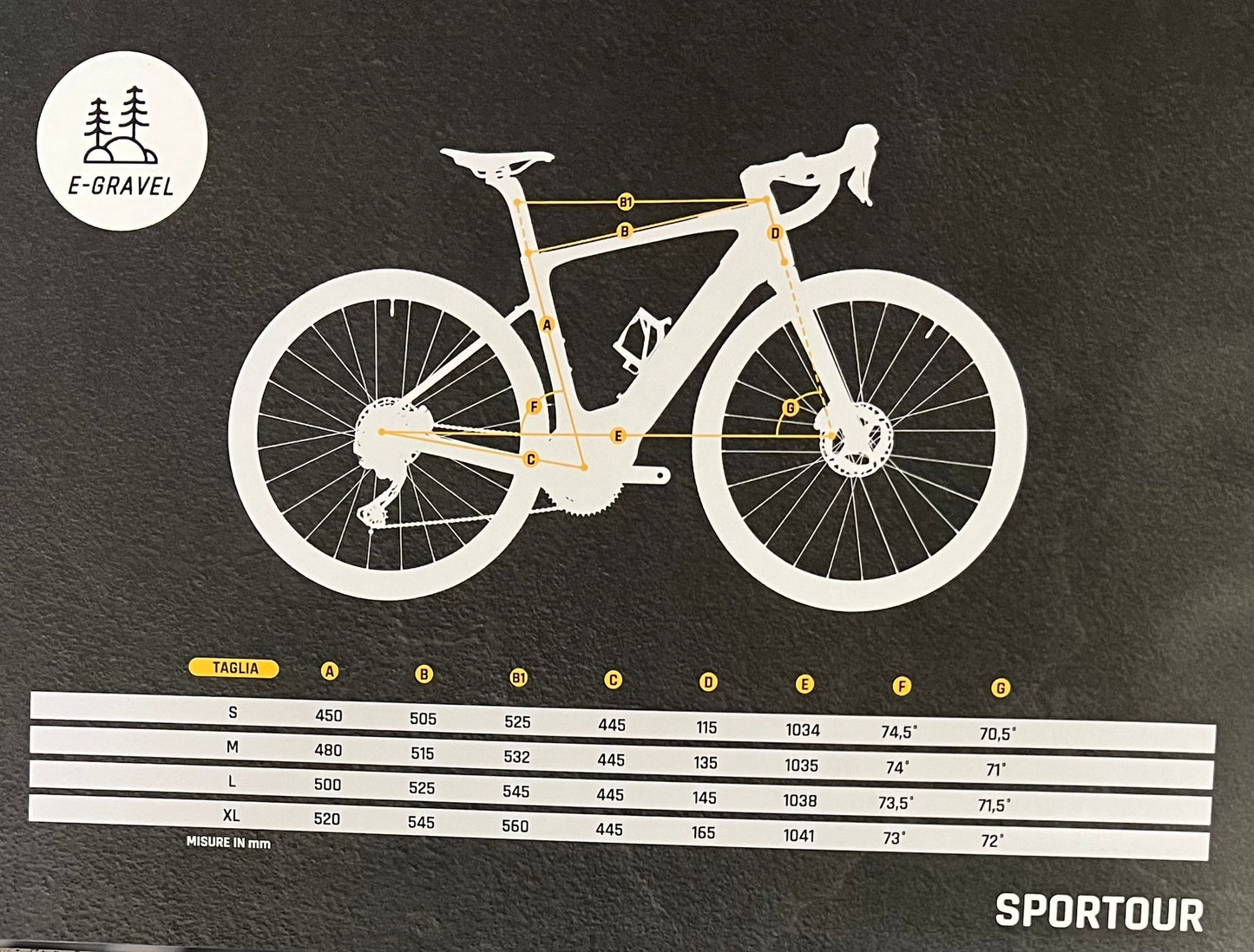 E-gravel Bikel SPORTOUR ST Polini 75Nm 500Wh - 630Wh