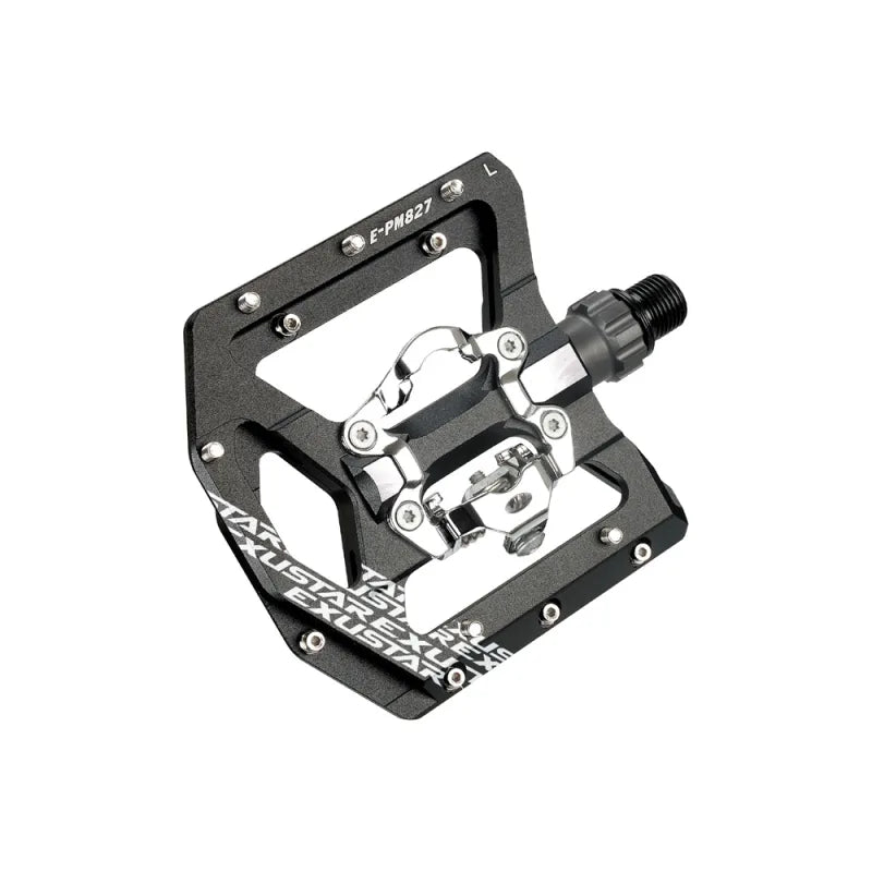 Pedali flat SPD Exustar E-PM827 108x100 mm nero