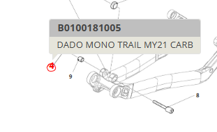 Dado fissaggio mono Fantic Trail MY21