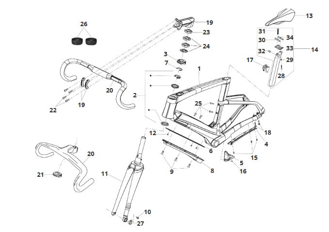 Kit distanziali FSA per attacco manubrio per e-road FMOSER