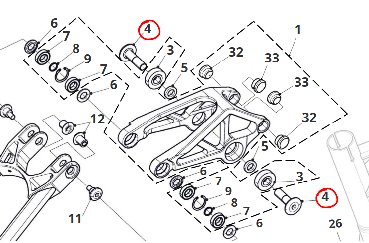 Vite Bilanciere Telaio Fantic 15A Ergal (2 pz)