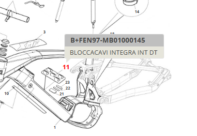 Kit piazzole (4 pezzi) bloccacavi per e-bike Fantic Integra