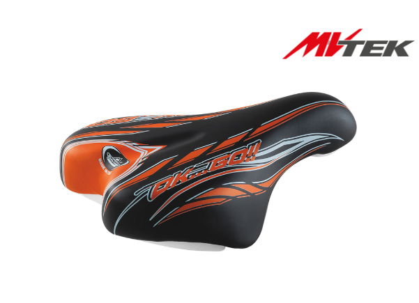 Sella junior MV-TEK OK GO per bici 14/16” nero/blu