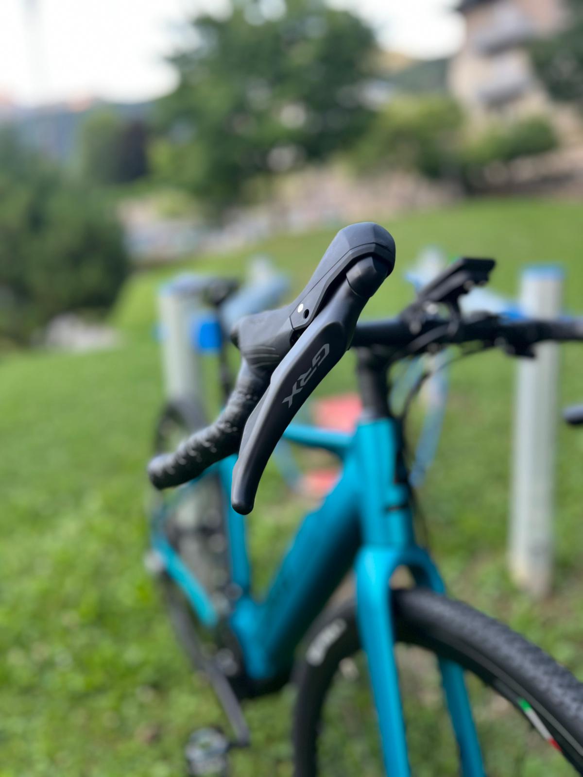 Gravel Bikel ESCAPE taglia L Polini 80Nm 500Wh Blue Reef