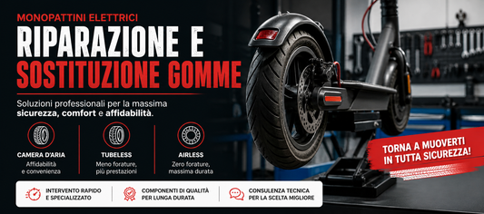 Sostituzione gomme monopattini elettrici