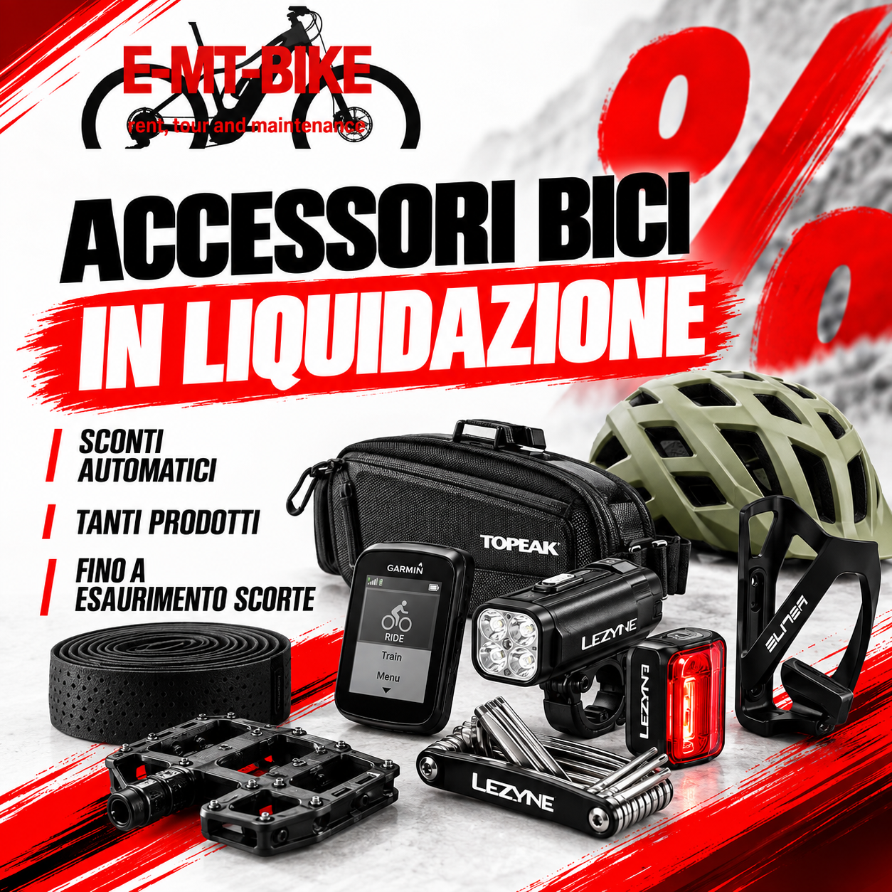 Accessori bici in liquidazione