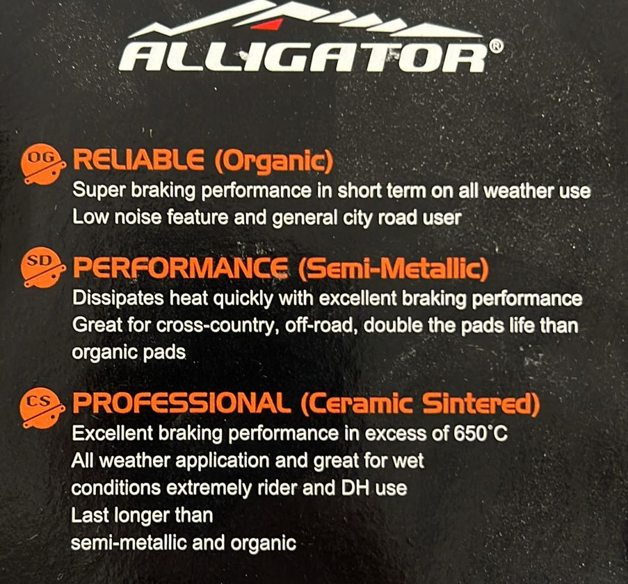 Pastiglie freno Hayes Stroker Trail organiche Alligator