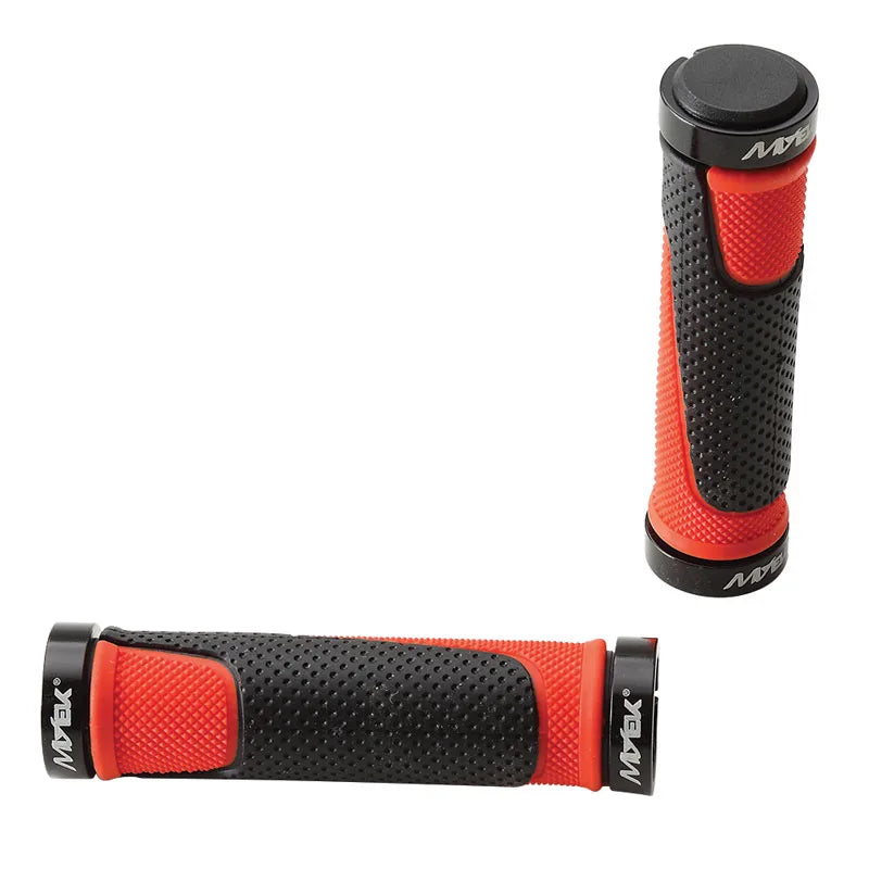 Manopole MVTEK LOCKRING nero/grigio e nero/rosso doppia gjhiera di fissaggio