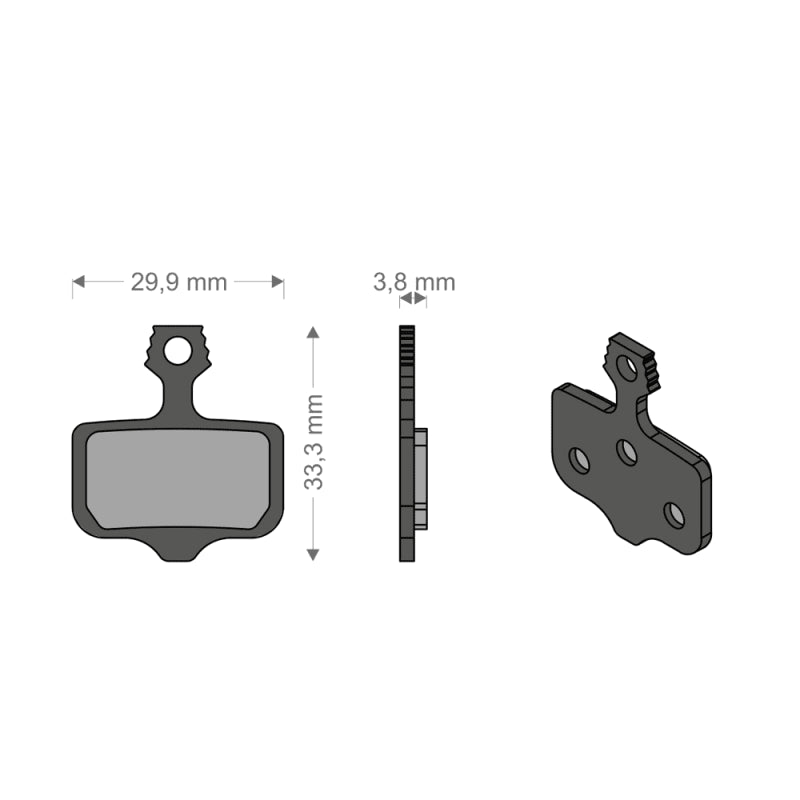 Pastiglie freno Brenta specifiche per e-bike Avid Elixir - Sram Level - Sram Road - Braking IN.CA.S