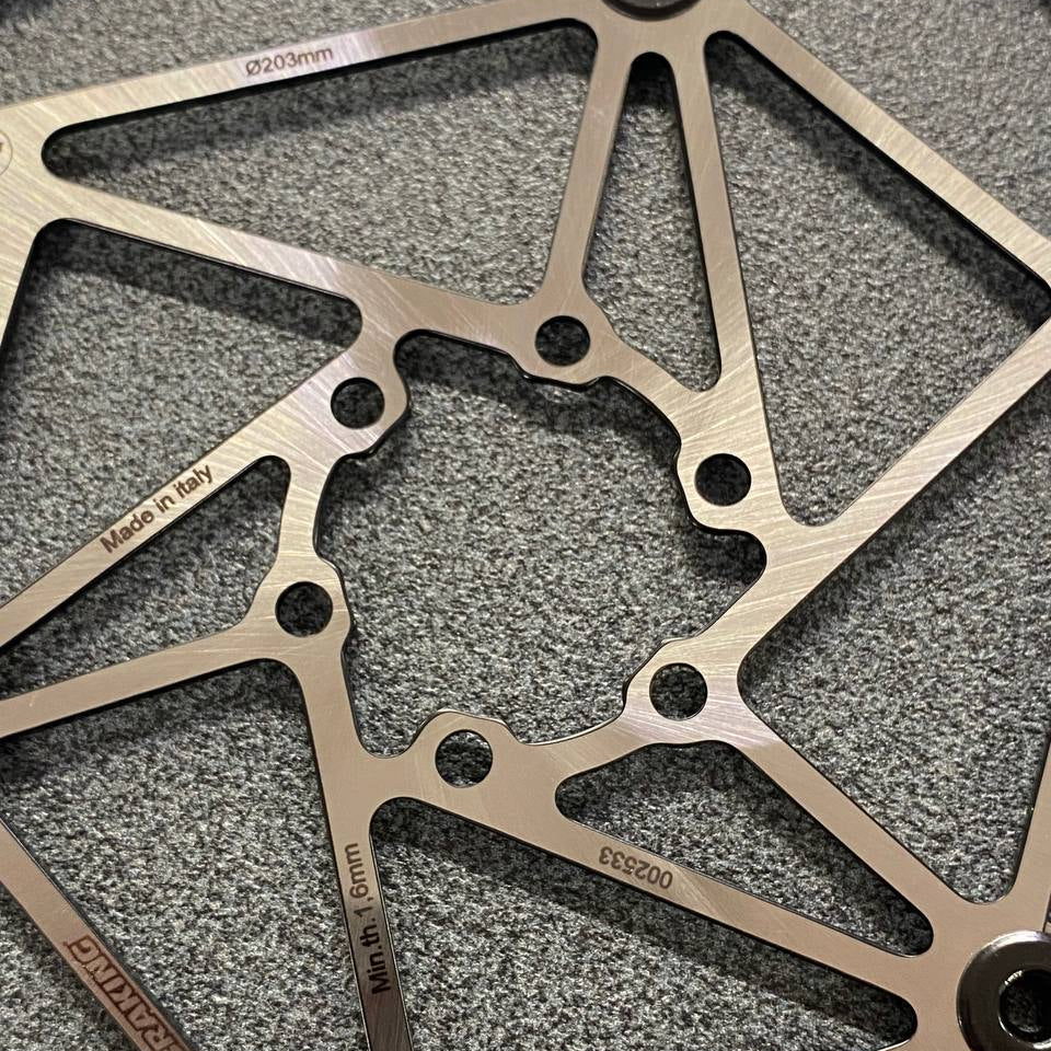 Disco freno Braking 203mm 6 fori semi flottante (anche per e-bike Fantic)