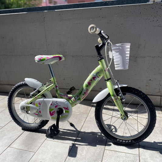 Bici bambini baby bunny 14" verde usata