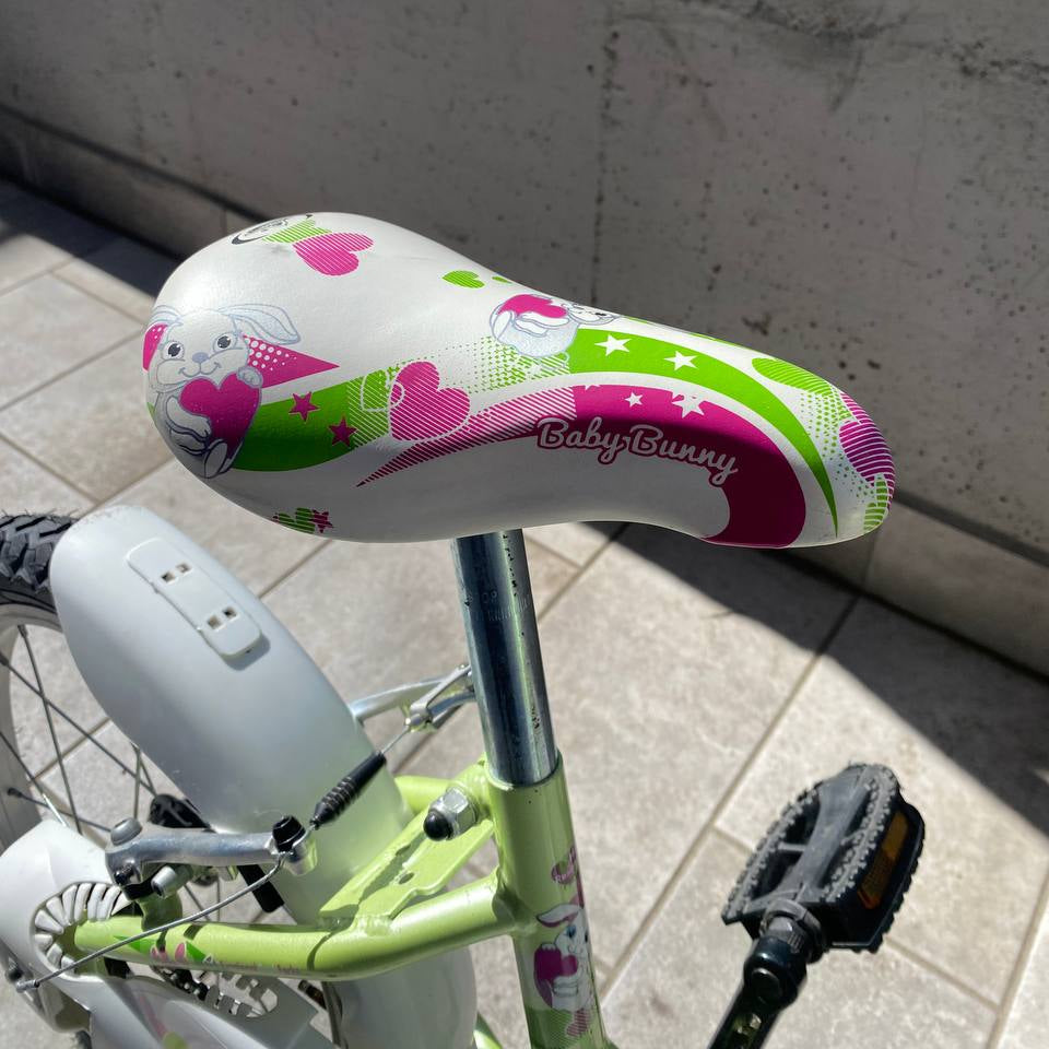 Bici bambini baby bunny 14" verde usata