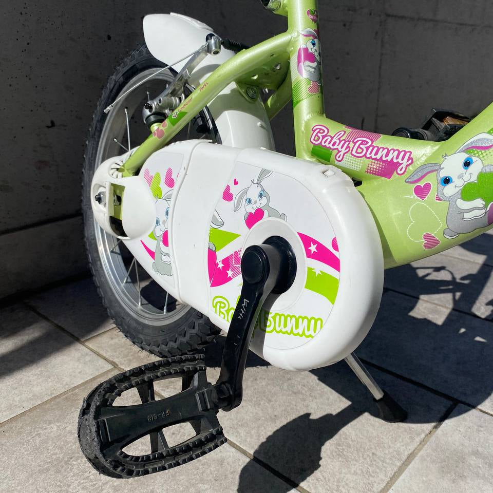 Bici bambini baby bunny 14" verde usata
