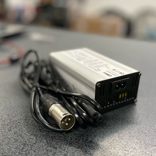 Caricabatterie WAG 54,6V 2A con connettore tipo cilindrico con 3 PIN