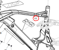 Bloccacavi - fermacavi per passaggio cavi sotto batteria Fantic