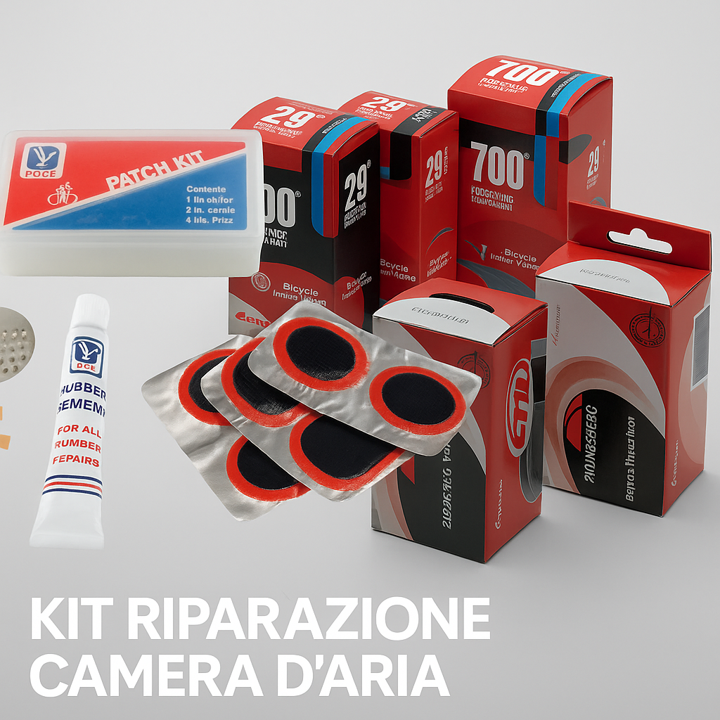 Kit riparazione foratura CLASSICO con camera d'aria 700x23/28 V. 60mm