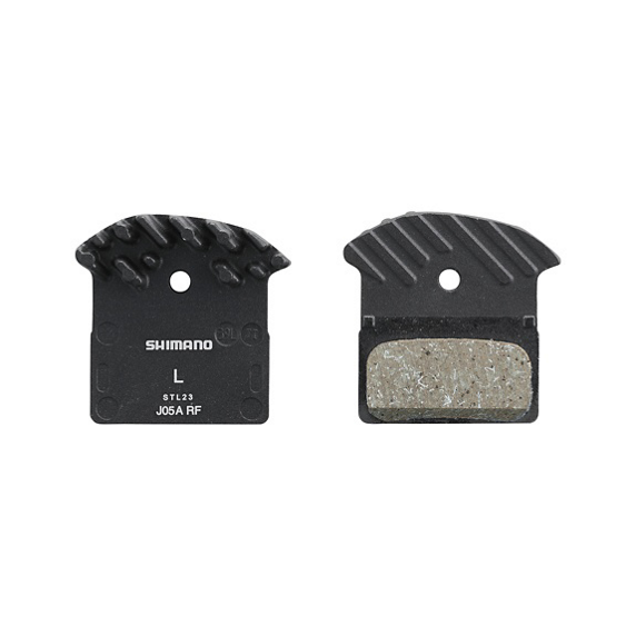 Shimano BP-J05A-RF pastiglia in resina con aletta e molla con coppiglia (paio)