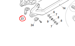 Forcellino supporto cambio per Fantic colore rosso