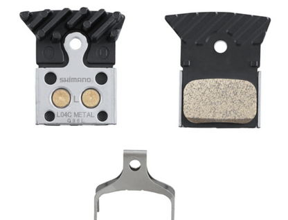 Pastiglie freno Shimanio L04C-MF metallica con aletta