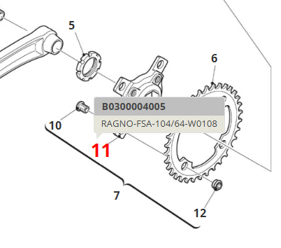 Fantic Ragno/spider per motori Brose Fantic  BOOST FSA W0001 nero