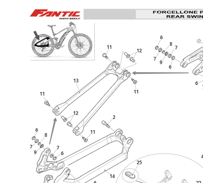 Dado puntone 16B per carro e‑bike Fantic nero