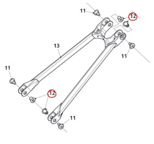 Dado puntone 16B per carro e‑bike Fantic nero