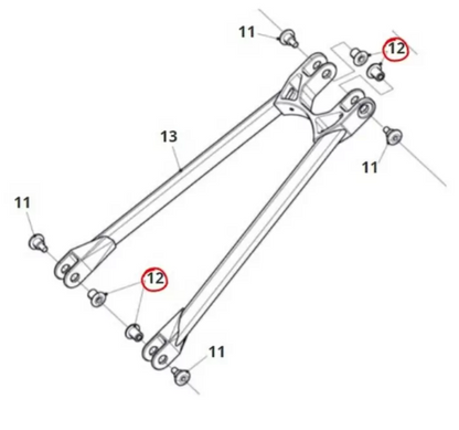 Dado puntone 16B per carro e‑bike Fantic nero