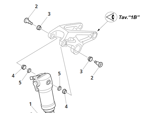Vite bilancere ammortizzatore M10x1 Alu per e-bike Fantic