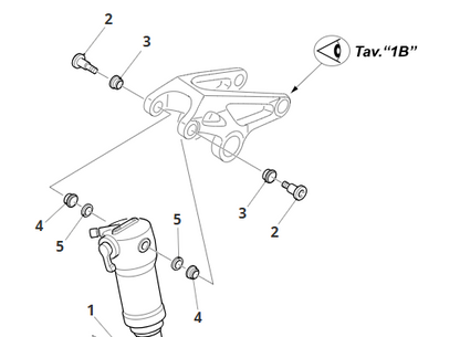 Vite bilancere ammortizzatore M10x1 Alu per e-bike Fantic