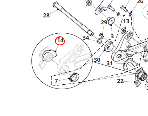 Adattatore ruota per Fantic XTF 1.5 Carbon MY21. Anodizzato rosso