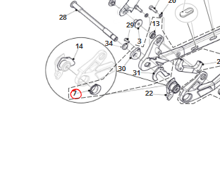Adattatore ruota esterno dx per Fantix XRT 1.5 Carbon MY21 anodizzato rosso