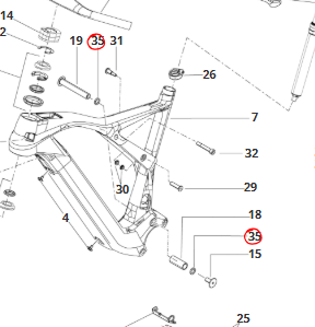 Distanziale Forcellone Trail MY21 Carb