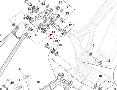 Vite Forcellone per Fantic XTF 1.5 Carbon MY21  Inox