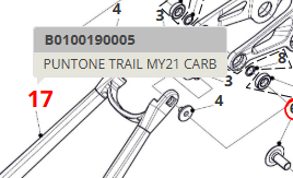 Puntone per Fantic XTF 1.5 Carbon MY21