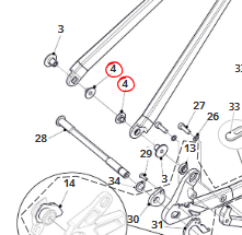 Vite puntone per Fantic XTF 1.5 Carbon MY21 inox