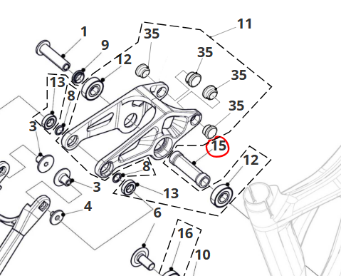 Cilindro Rocker per Fantic XTF 1.5 e 1.6 Carbon MY21 + Rampage XC DC MY23
