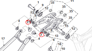 Dado Puntone per Fantic XTF 1.5 Carbon MY21 Inox