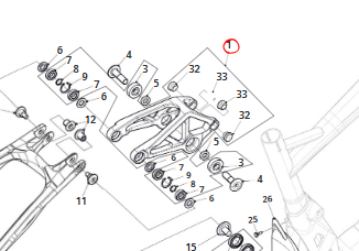 Bilanciere per Fantic da XMF 1.7 a XEF 2.0 MY22-MY24 anodizzato rosso (usato)
