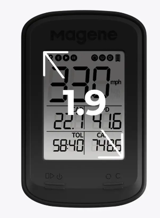 Ciclocomputer per ciclismo Magene C206 1,9" GPS