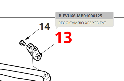 Forcellino reggicambio Fantic XF2 - XF3 e FAT SPORT