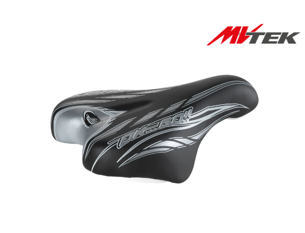 Sella junior MV-TEK OK GO per bici 16/20” nero/argento