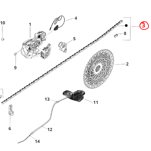 Catena Sram xx my23 12v 122 maglie xc 1.2 factory