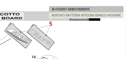 Fantic adesivo batteria 630Wh Integra assieme