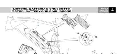 Fantic adesivo batteria 630Wh Integra assieme
