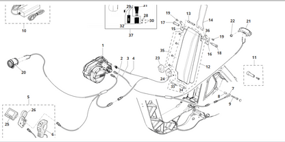 Cavo Collegamento Batteria - Motore Fantic ISSIMO
