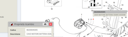 Cavo Collegamento Batteria - Motore Fantic ISSIMO