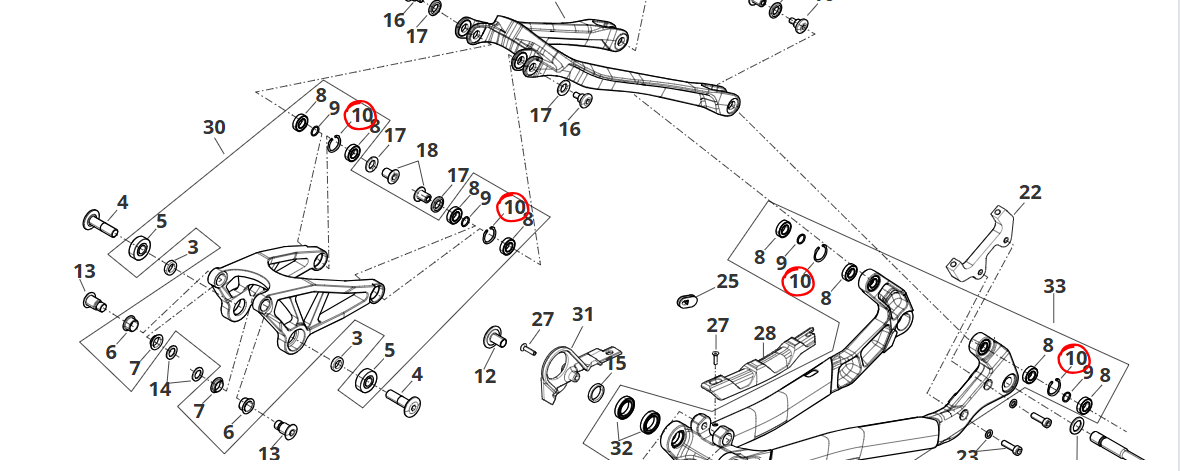 Seeger JV19 Fantic Forcellone B-FP197-MB01030185 (4 pz)